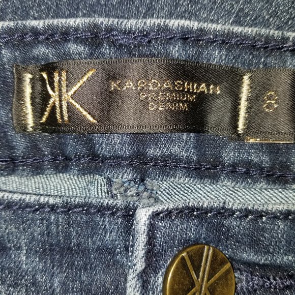 Khloe Kardashian Jeans Boot Cut Size 8 Blue - Picture 3 of 5